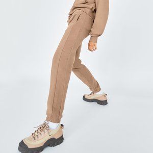 TNA COZY FLEECE BOYFRIEND SWEATPANT gd clamshell brown